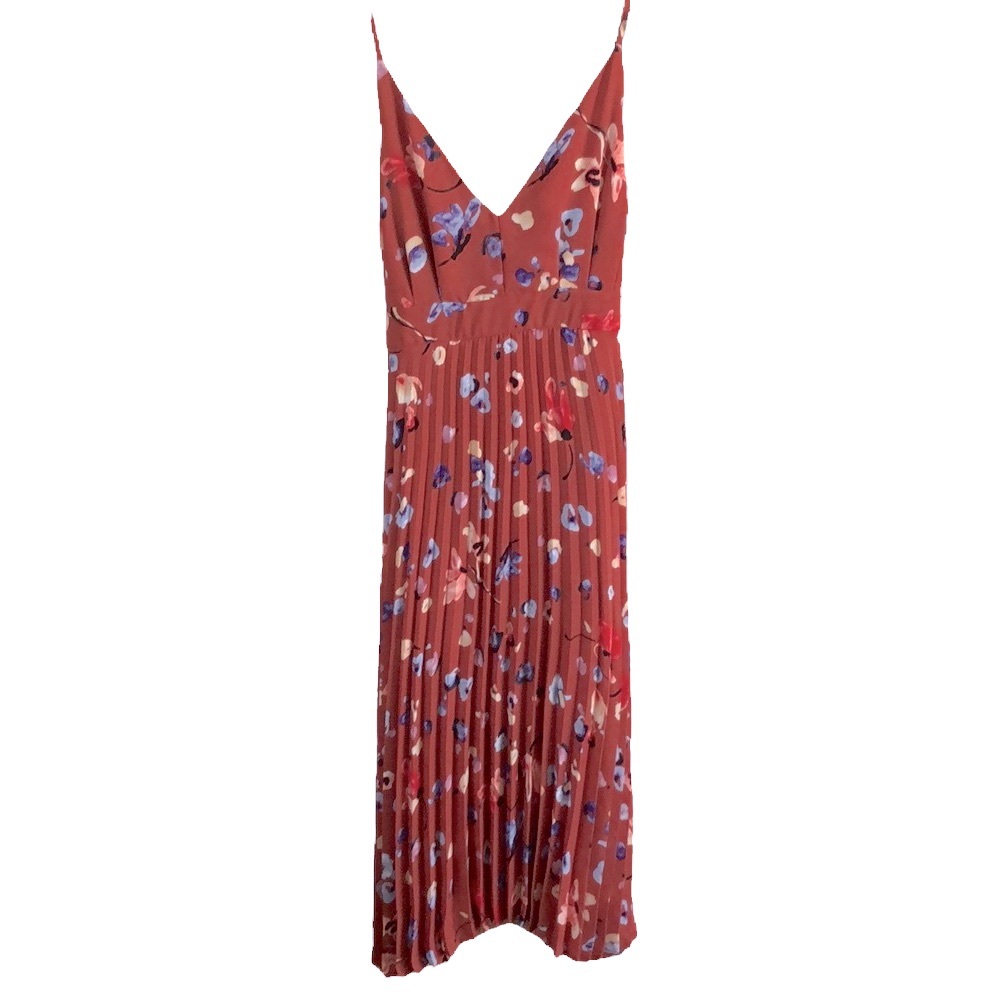 Evolutionary Apparel || NWOT || Floral Summer Belt Tie Pleated Midi …